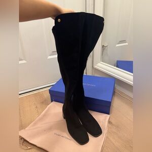 Stuart weitzman black under knees boots